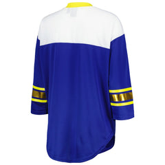 Los Angeles Rams G-III 4Her by Carl Banks Women's Double Team 3/4-Sleeve Lace-Up T-Shirt