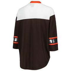 Cleveland Browns G-III 4Her by Carl Banks Women's Double Team 3/4-Sleeve Lace-Up T-Shirt