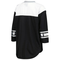 Las Vegas Raiders G-III 4Her by Carl Banks Women's Double Team 3/4-Sleeve Lace-Up T-Shirt