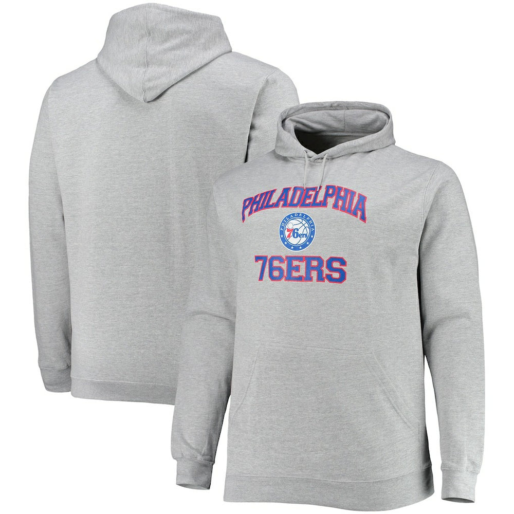 Philadelphia 76ers Big & Tall Heart & Soul Pullover Hoodie New