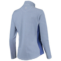 Chicago Cubs Tommy Bahama Women's Aubrey Stripe Block IslandZone Half-Zip Jacket | MLB On Sale