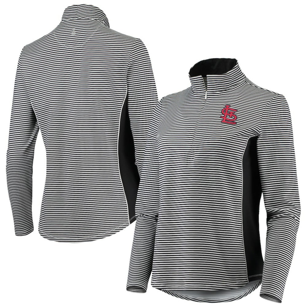 St. Louis Cardinals Tommy Bahama Women's Aubrey Stripe Block IslandZone Half-Zip Jacket | MLB For sale