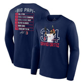 David Ortiz Boston Red Sox Fanatics Stats Resume Long Sleeve T-Shirt | MLB Shop
