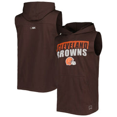 Cleveland Browns MSX by Michael Strahan Relay Sleeveless Pullover Hoodie