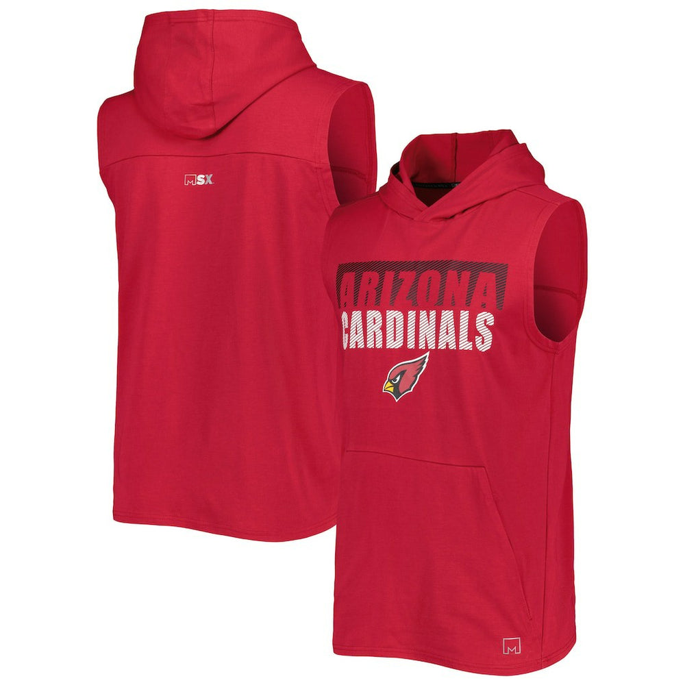 Arizona Cardinals MSX by Michael Strahan Relay Sleeveless Pullover Hoodie