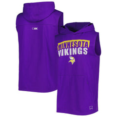 Minnesota Vikings MSX by Michael Strahan Relay Sleeveless Pullover Hoodie