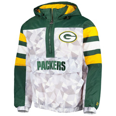 Green Bay Packers Starter Thursday Night Gridiron Raglan Half-Zip Hooded Jacket