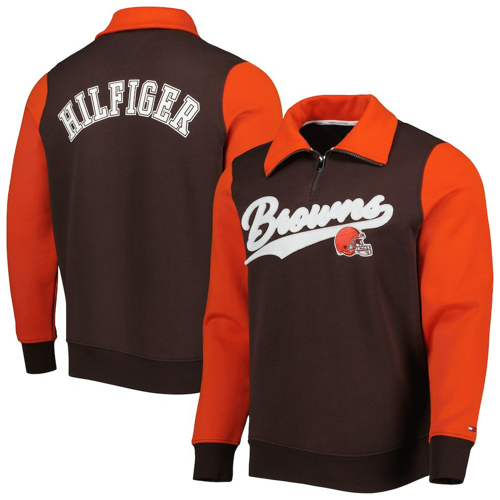 Cleveland Browns Tommy Hilfiger Aiden Quarter-Zip Sweatshirt