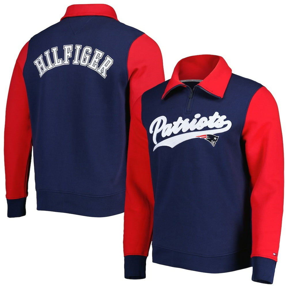 New England Patriots Tommy Hilfiger Aiden Quarter-Zip Sweatshirt