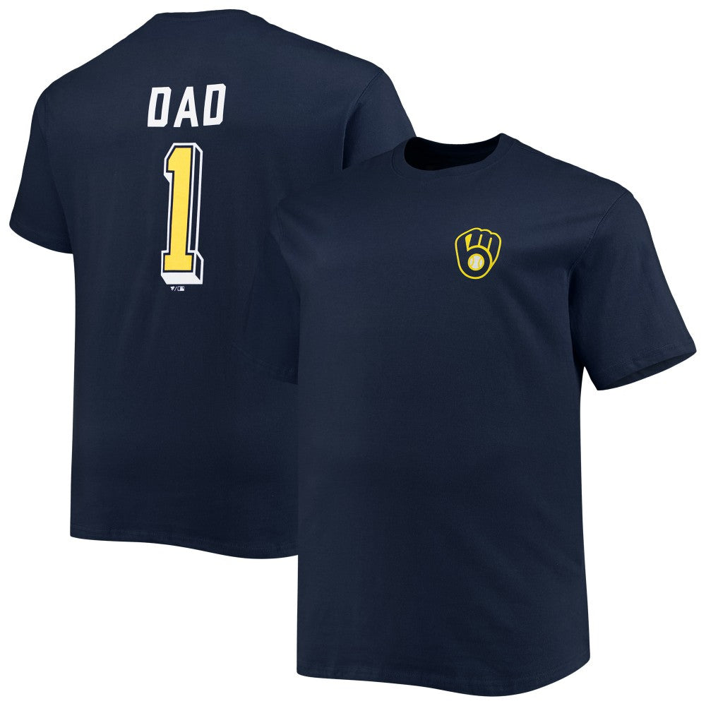 Milwaukee Brewers Big & Tall Father's Day #1 Dad T-Shirt | MLB US