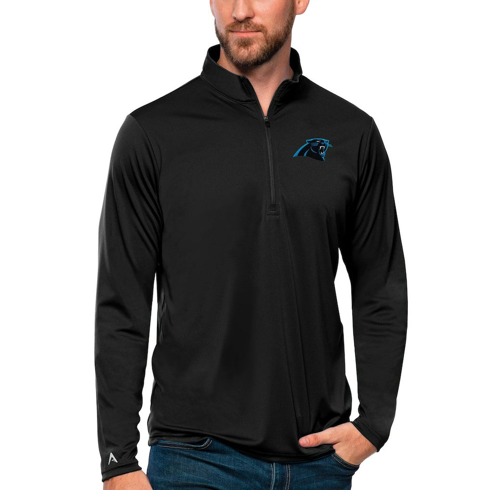 Carolina Panthers Antigua Tribute Quarter-Zip Lightweight Pullover Top