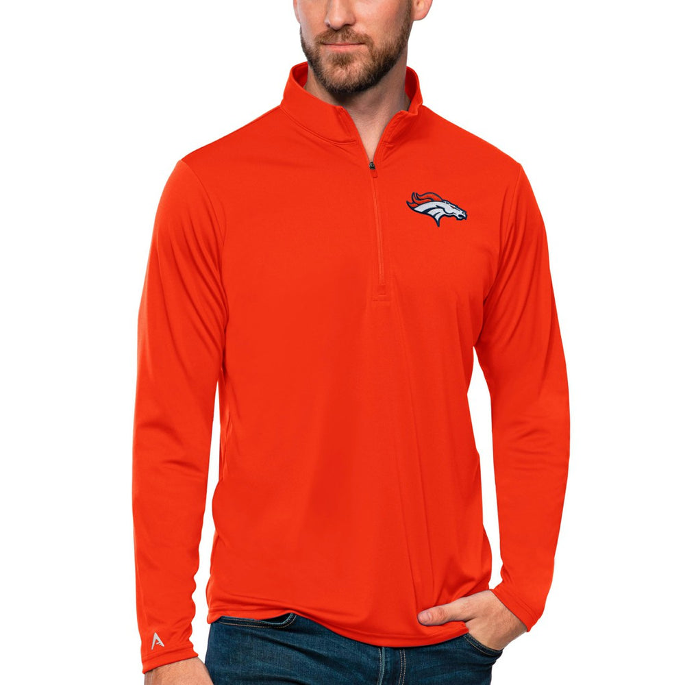 Denver Broncos Antigua Tribute Quarter-Zip Lightweight Pullover Top