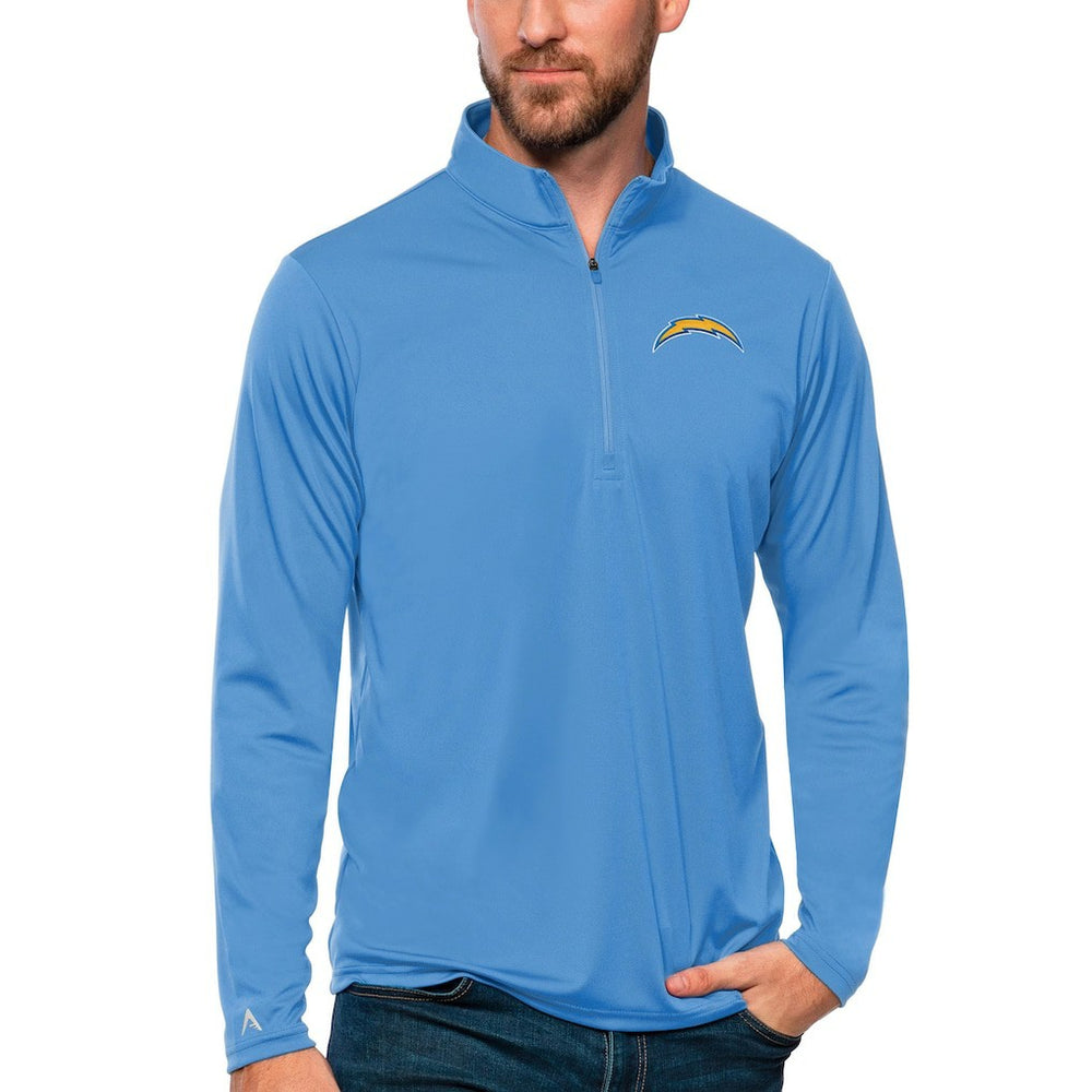 Los Angeles Chargers Antigua Tribute Quarter-Zip Lightweight Pullover Top