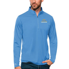 Los Angeles Chargers Antigua Tribute Quarter-Zip Lightweight Pullover Top