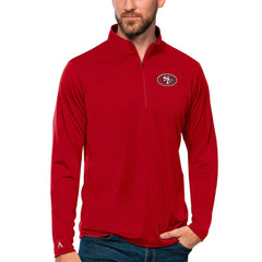 San Francisco 49ers Antigua Tribute Quarter-Zip Lightweight Pullover Top