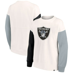 Las Vegas Raiders Fanatics Women's Colorblock Primary Logo Pullover Sweatshirt