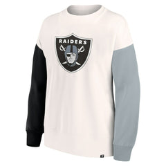 Las Vegas Raiders Fanatics Women's Colorblock Primary Logo Pullover Sweatshirt
