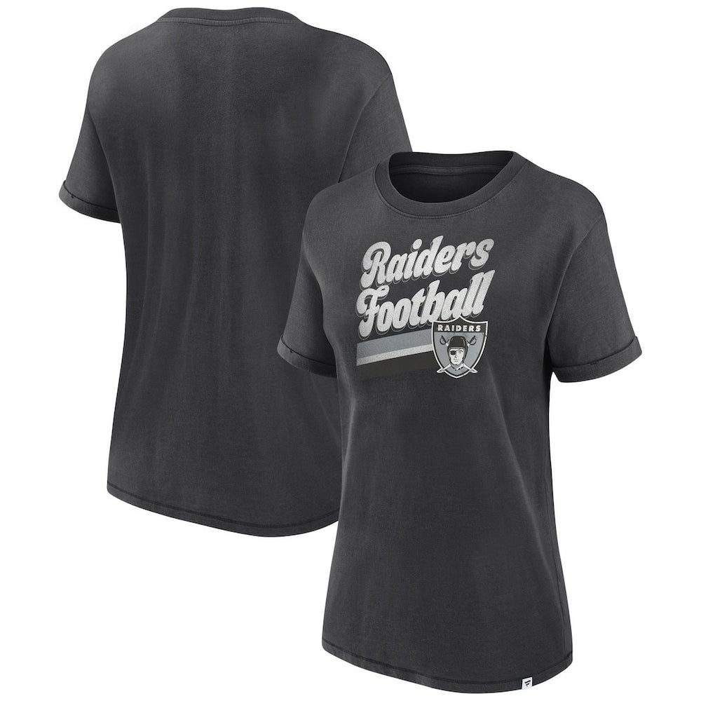 Las Vegas Raiders Fanatics Women's Hit Snow Washed T-Shirt