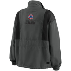 Chicago Cubs WEAR by Erin Andrews Women's Packable Half-Zip Jacket | MLB Discount