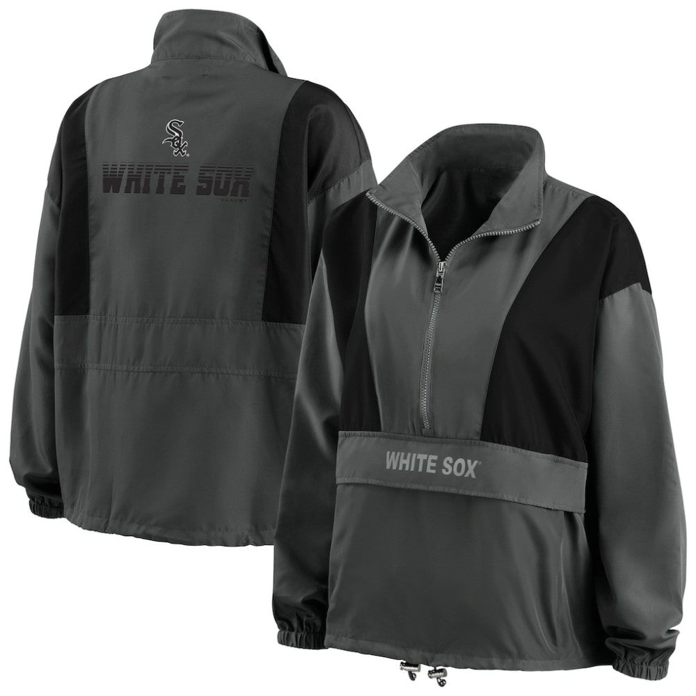 Chicago White Sox WEAR by Erin Andrews Women's Packable Half-Zip Jacket | MLB Discount