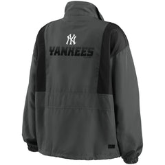 New York Yankees WEAR by Erin Andrews Women's Packable Half-Zip Jacket | MLB For sale