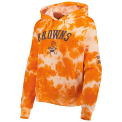 Cleveland Browns New Era Women's Cloud Dye Fleece Pullover Hoodie
