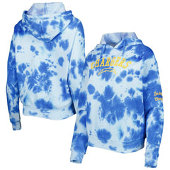 Los Angeles Chargers New Era Women's Cloud Dye Fleece Pullover Hoodie