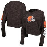 Cleveland Browns New Era Women's Crop Long Sleeve T-Shirt