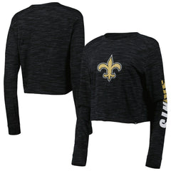 New Orleans Saints New Era Women's Crop Long Sleeve T-Shirt