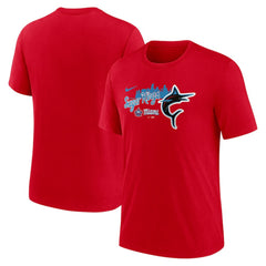 Miami Marlins Nike City Connect Tri-Blend T-Shirt | MLB For sale