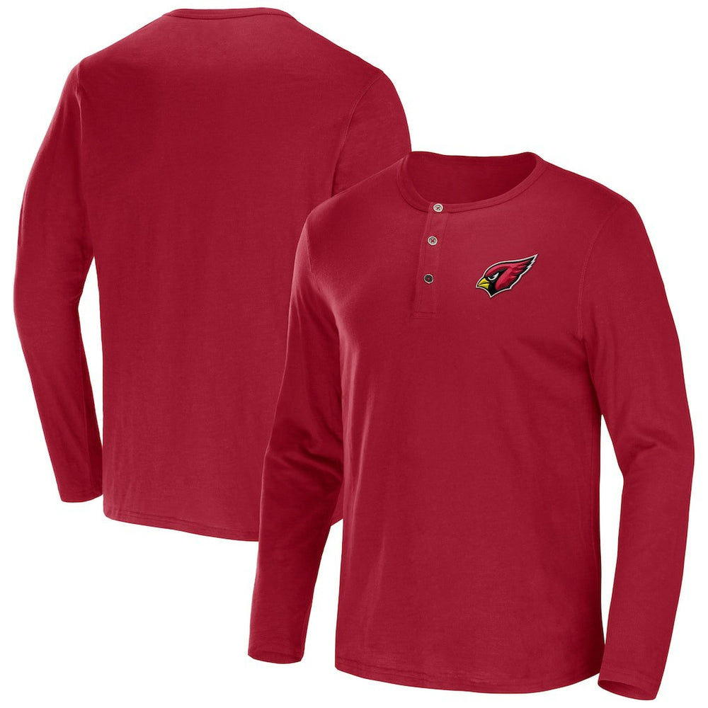 Arizona Cardinals Fanatics NFL x Darius Rucker Collection Slub Jersey Henley Long Sleeve T-Shirt