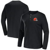 Cleveland Browns Fanatics NFL x Darius Rucker Collection Slub Jersey Henley Long Sleeve T-Shirt