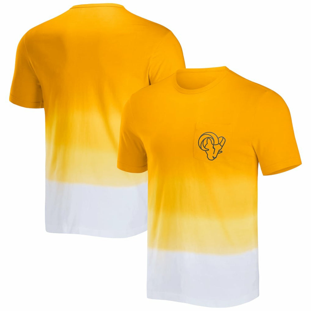 Los Angeles Rams Fanatics NFL x Darius Rucker Collection Dip Dye Pocket T-Shirt
