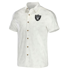 Las Vegas Raiders Fanatics NFL x Darius Rucker Collection Woven Button-Up T-Shirt