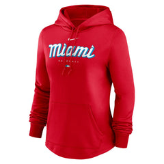 Miami Marlins Nike Women's City Connect Pregame Performance Pullover Hoodie | MLB Discount