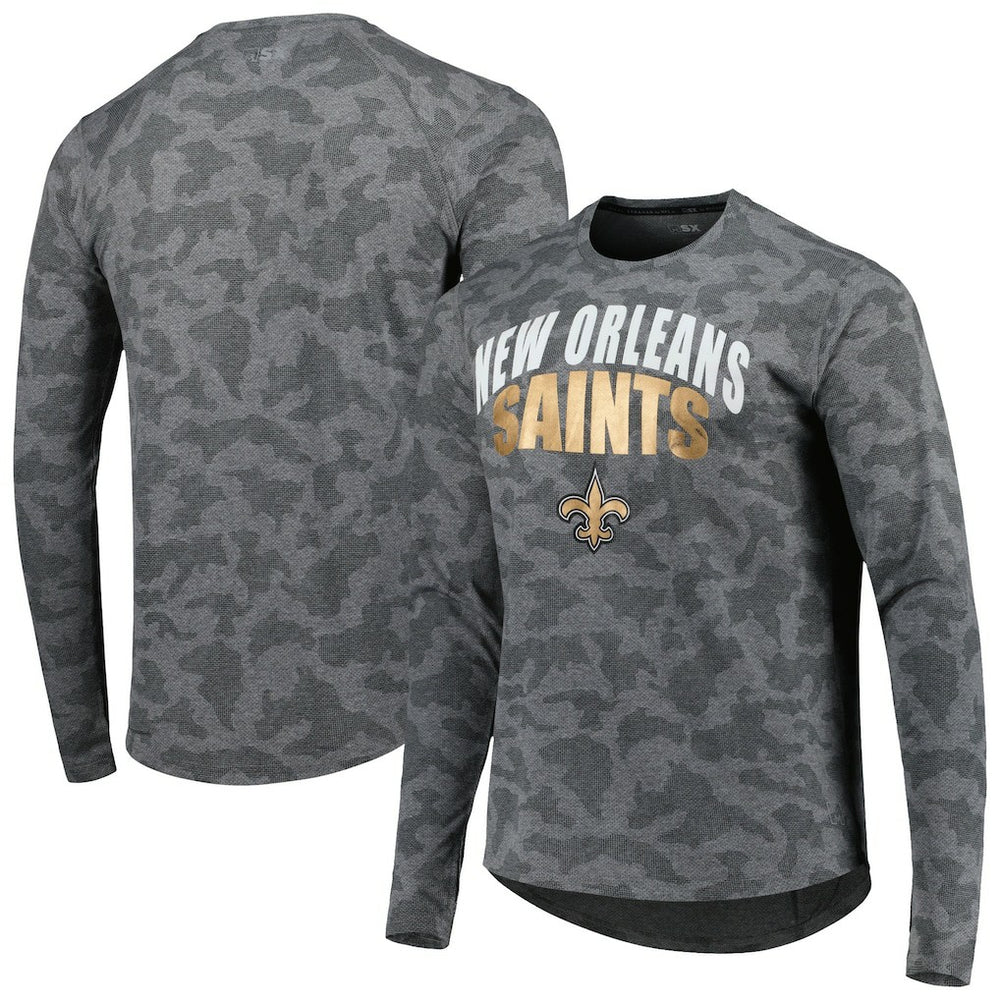 New Orleans Saints MSX by Michael Strahan Performance Camo Long Sleeve T-Shirt