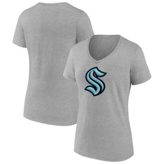 Seattle Kraken Fanatics Women's Primary Logo Team V-Neck T-Shirt Discount