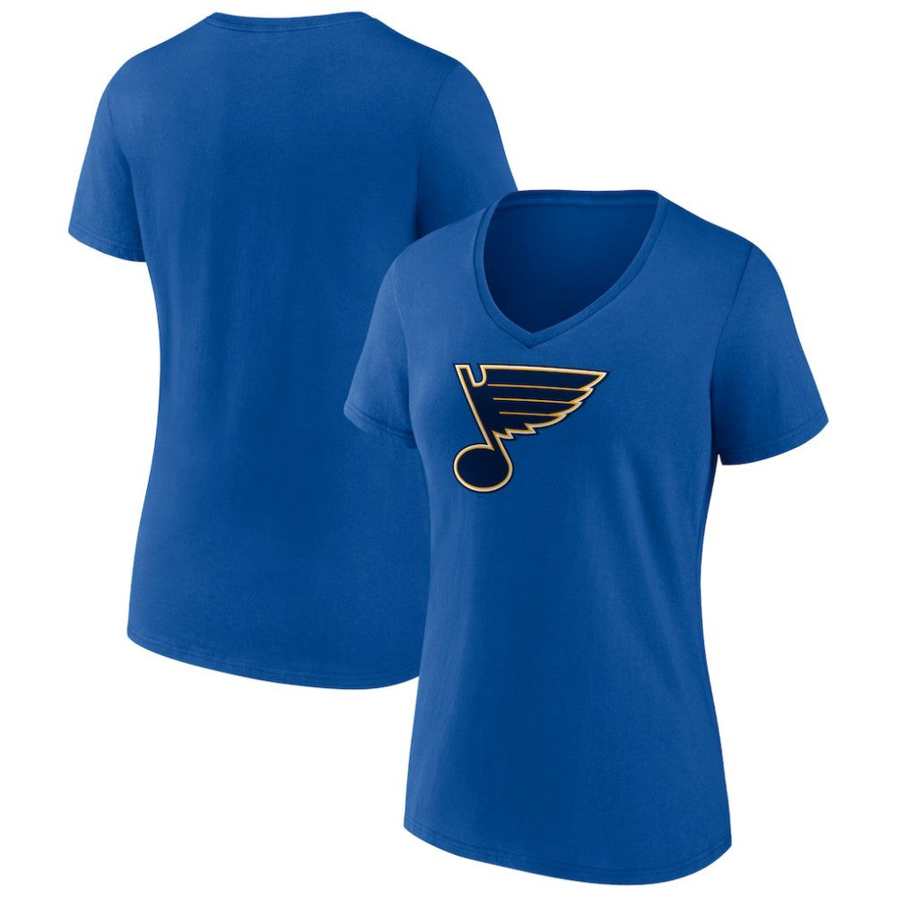 St. Louis Blues Fanatics Women's Primary Logo Team V-Neck T-Shirt Outlet