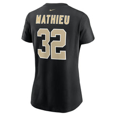 New Orleans Saints Nike Tyrann Mathieu Women's Player Name & Number T-Shirt
