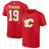 Matthew Tkachuk Calgary Flames Fanatics Authentic Stack Name & Number T-Shirt On Sale