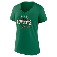 Dallas Cowboys Fanatics Women's Lucky Celtic V-Neck T-Shirt