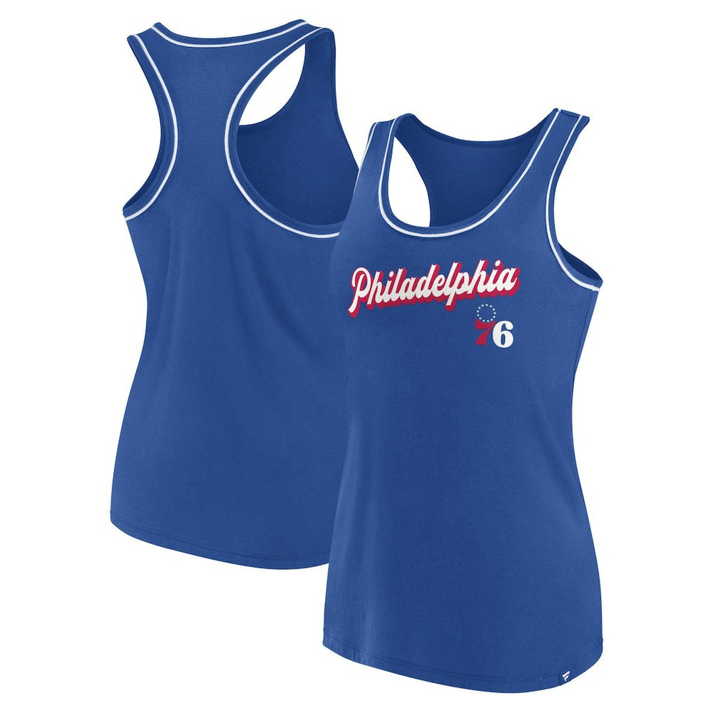Philadelphia 76ers Women's Wordmark Logo Racerback Tank Top On Sale