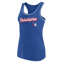 Philadelphia 76ers Women's Wordmark Logo Racerback Tank Top On Sale