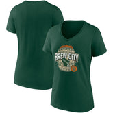 Milwaukee Bucks Women's Hometown Collection Brew City V-Neck T-Shirt Outlet