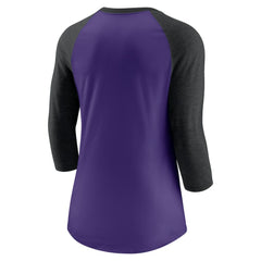 Colorado Rockies Nike Women's Next Up Tri-Blend Raglan 3/4-Sleeve T-Shirt | MLB Outlet
