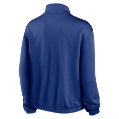 Milwaukee Brewers Nike Women's Rewind Splice Half-Zip Semi-Cropped Bubble Hem Sweatshirt | MLB Outlet