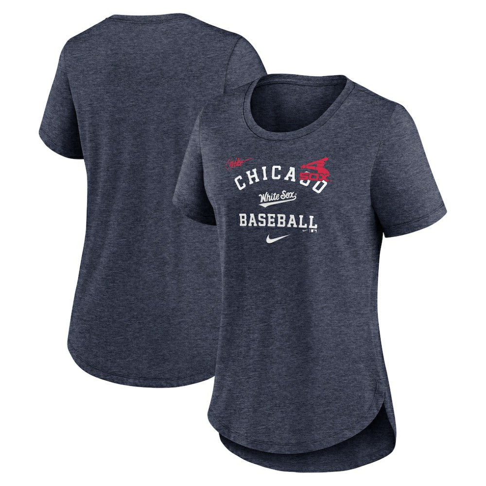 Chicago White Sox Nike Women's Rewind Arch Mix Tri-Blend T-Shirt | MLB US
