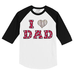 St. Louis Cardinals Tiny Turnip Youth I Love Dad 3/4-Sleeve Raglan T-Shirt | MLB Sale