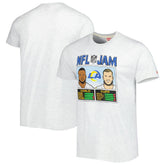 Los Angeles Rams Aaron Donald & Cooper Kupp Homage Unisex NFL Jam Tri-Blend T-Shirt