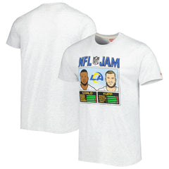 Los Angeles Rams Aaron Donald & Cooper Kupp Homage Unisex NFL Jam Tri-Blend T-Shirt